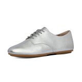 ADEOLA LEATHER LACE UP DERBYS - SILVER