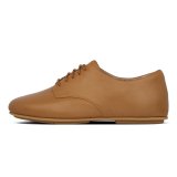 ADEOLA LEATHER LACE UP DERBYS - LIGHT TAN