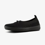 ÜBERKNIT TM SLIP-ON BALLERINA WITH BOW - ALL BLACK es
