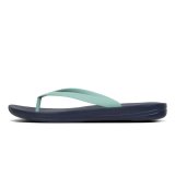IQUSHION - FLIP FLOPS - MIDNIGHT NAVY / OCEAN GREEN MIX