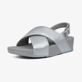 LULU LEATHER BACK-STRAP SANDALS - SILVER