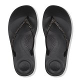 iQUSHION SPARKLE - FLIP FLOPS - BLACK CO