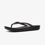 iQUSHION SPARKLE - FLIP FLOPS - BLACK CO