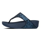 LULU GLITTER TOE THONGS - MIDNIGHT NAVY