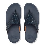 LULU GLITTER TOE THONGS - MIDNIGHT NAVY