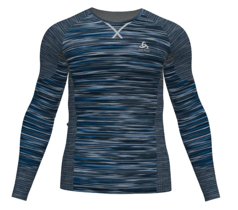 BL TOP CREW NECK L/S BLACKCOMB ECO - DARK SAPPHIRE / SPACE DYE