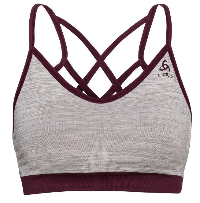 SPORTS BRA SEAMLESS SOFT - WINETASTING / GREY MELANGE