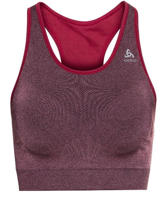 SPORTS BRA SEAMLESS MEDIUM CERAMICOOL - DEEP CLARET MELANGE