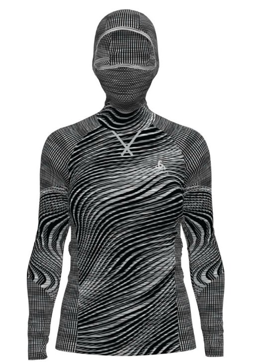 BL TOP FACEMASK L/S BLACKCOMB ECO - BLACK / SPACE DYE