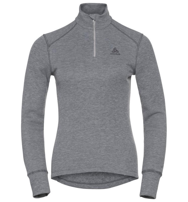 BL TOP TURTLE NECK L/S HALF ZIP ACTIVE W - ODLO STEEL GREY MELANGE