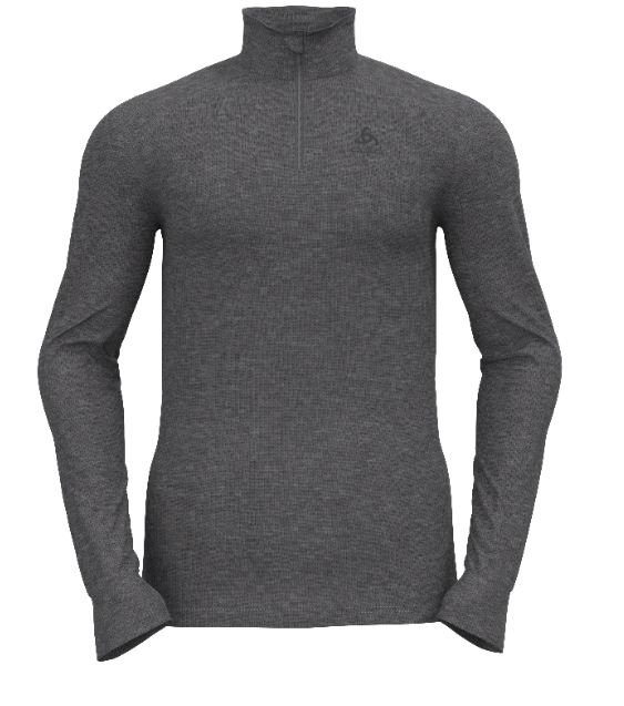 BL TOP TURTLE NECK L/S HALF ZIP ACTIVE W - ODLO STEEL GREY MELANGE