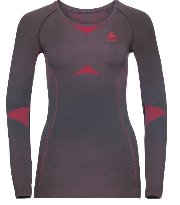 BL TOP CREW NECK L/S FUNDAMENTALS PERFOR - ODYSSEY GRAY / DIVA PINK