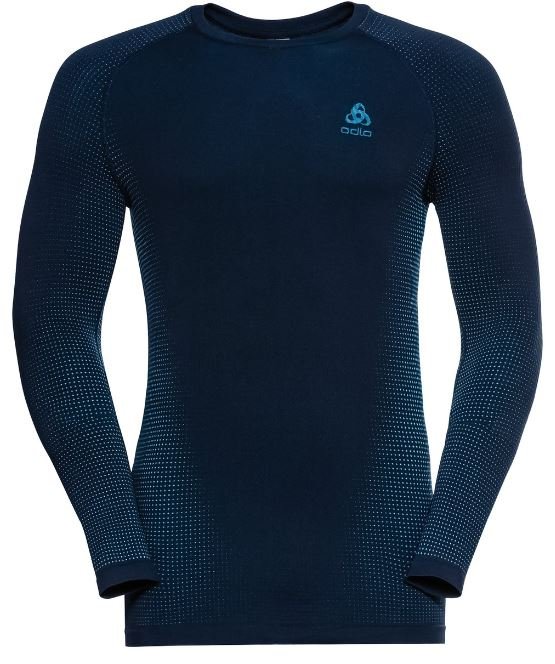 BL TOP CREW NECK L/S PERFORMANCE WARM EC - DARK SAPPHIRE / STUNNING BLUE