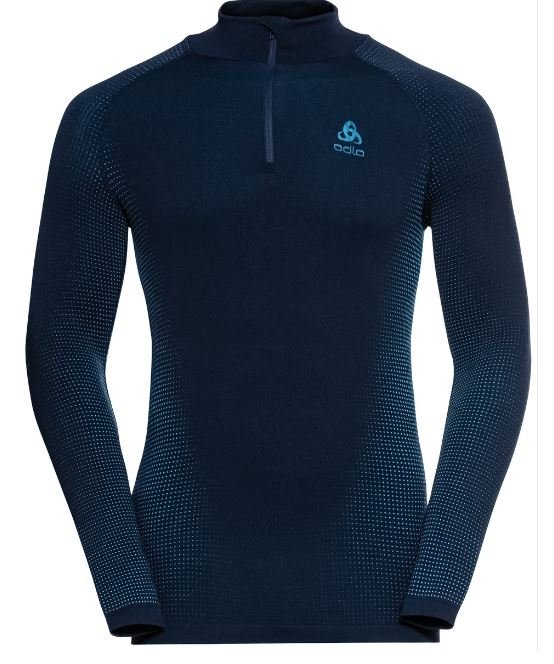 BL TOP TURTLE NECK L/S HALF ZIP PERFORMA - DARK SAPPHIRE / STUNNING BLUE