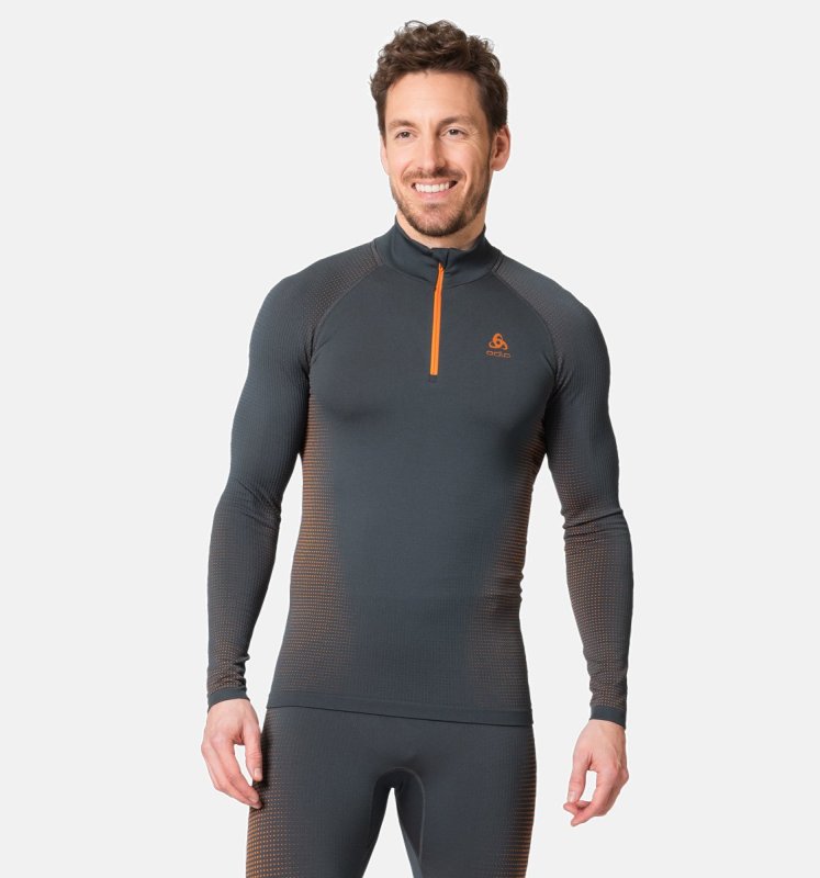 BL TOP TURTLE NECK L/S HALF ZIP PERFORMA - INDIA INK