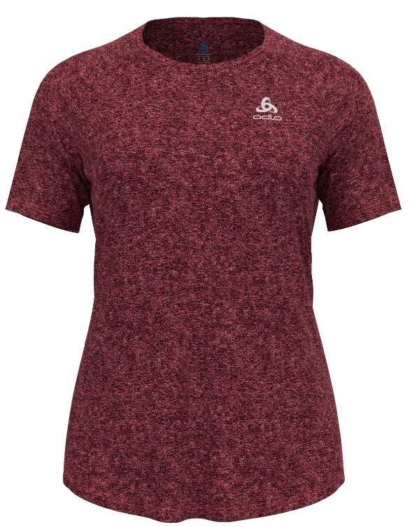 TSHIRT S/S CREW NECK RUN EASY 365 - DEEP CLARET MELANGE