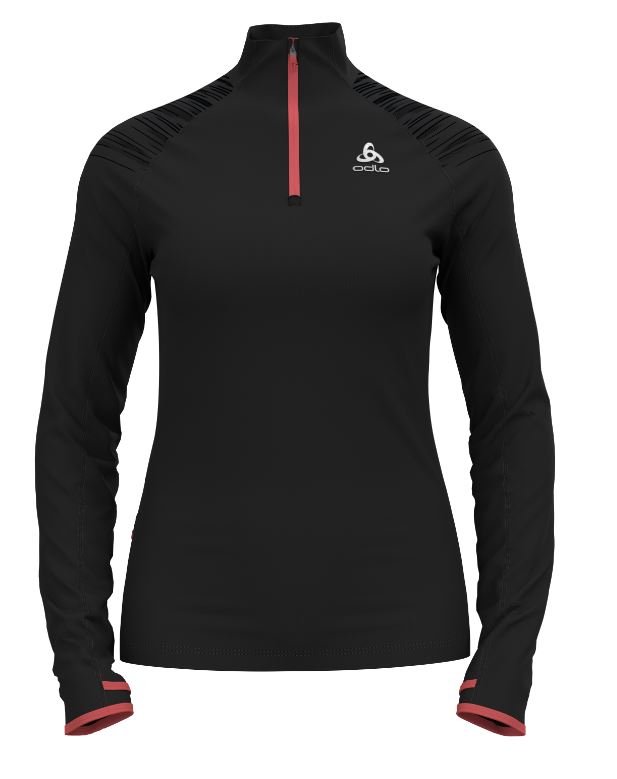 MIDLAYER 1/2 ZIP AXALP CERAMIWARM - BLACK / SIESTA