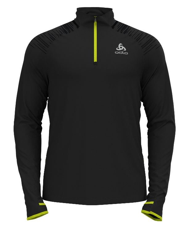 MIDLAYER 1/2 ZIP AXALP CERAMIWARM - BLACK / EVENING PRIMROSE