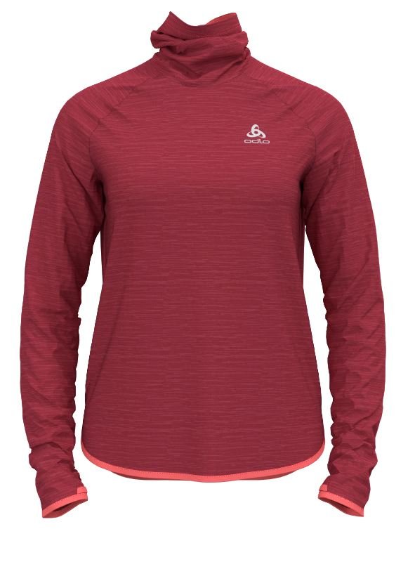 MIDLAYER RUN EASY WARM - DEEP CLARET MELANGE