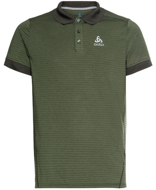 POLO SHIRT S/S NIKKO DRY - DEEP DEPTHS / OLIVINE