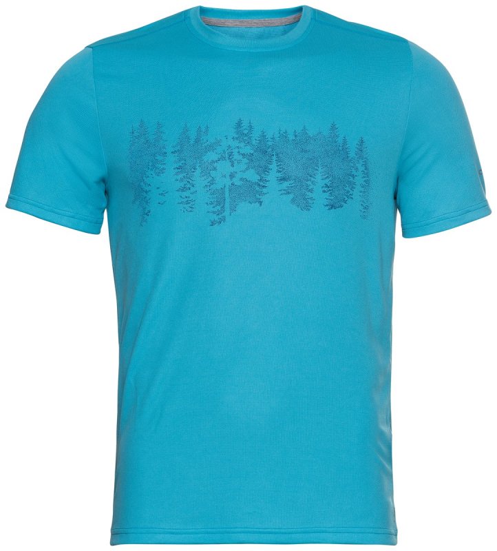 T SHIRT S/S CREW NECK F DRY PRINT - HORIZON BLUE   GRAPHIC SS21