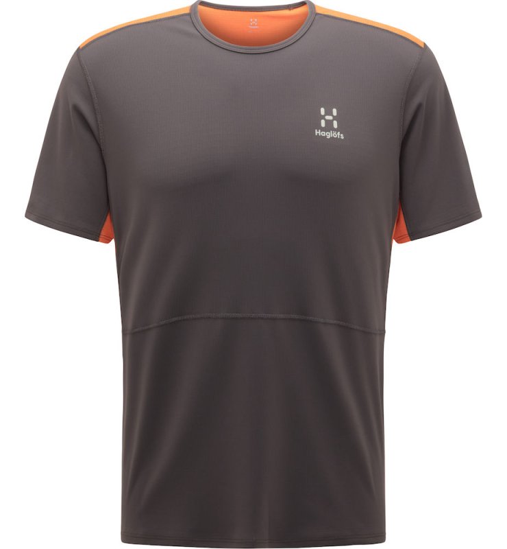LIM CROWN TEE - MAGNETITE/FLAME ORANGE