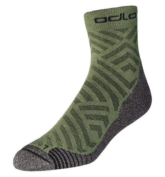 SOCKS QUARTER CERAMICOOL HIKE GRAPHIC - LODEN FROST