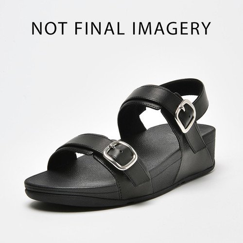 LULU ADJUSTABLE LEATHER BACK-STRAP SANDALS - ALL BLACK 