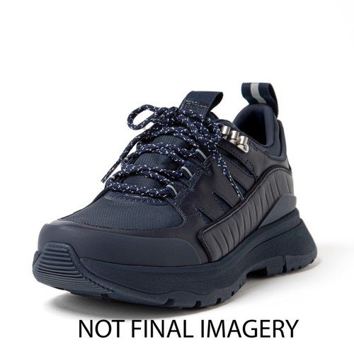 NEO-D-HYKER LEATHER-MIX OUTDOOR TRAINERS - MIDNIGHT NAVY MIX