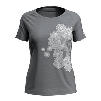 T SHIRT S/S CREW NECK CONCORD - GREY MELANGE   BLOOM PRINT SS20