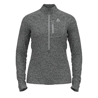 MIDLAYER 1/2 ZIP FLI - GREY MELANGE