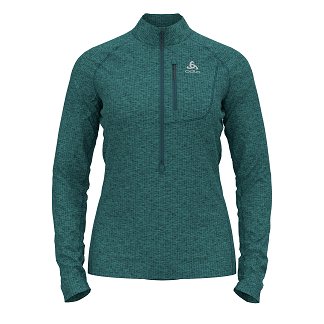 MIDLAYER 1/2 ZIP FLI - BALSAM MELANGE