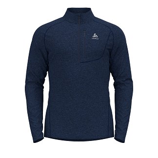 MIDLAYER 1/2 ZIP FLI - ESTATE BLUE / DARK SAPPHIRE MELANGE