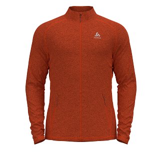 MIDLAYER FULL ZIP FLI - EXUBERANT ORANGE / PUREED PUMPKIN MELANGE