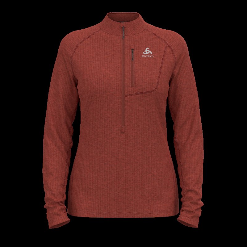 MID LAYER 1/2 ZIP TENCIA - SPICED APPLE MELANGE