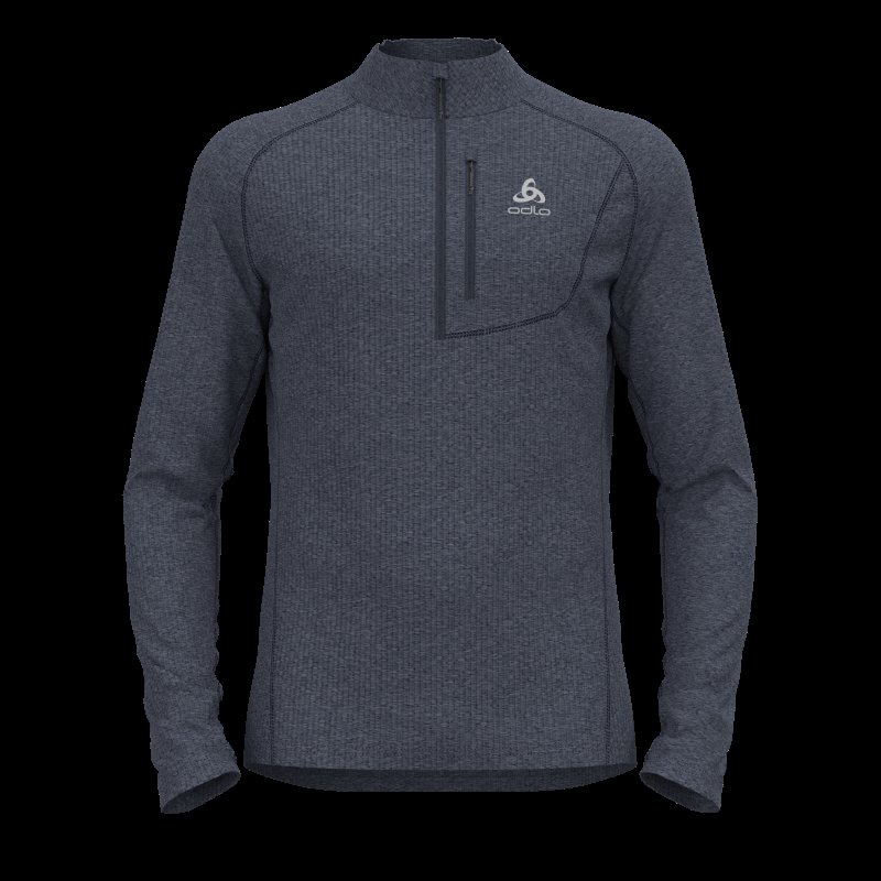 MID LAYER 1/2 ZIP TENCIA - INDIA INK MELANGE