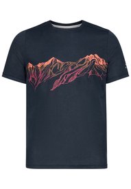 T/SHIRT S/S CREW NECK F/DRY PRINT - DARK SAPPHIRE / GRAPHIC SS22