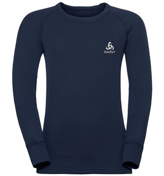 BL TOP CREW NECK L/S ACTIVE WARM KIDS - DIVING NAVY