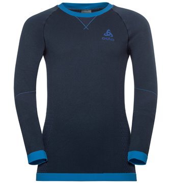 BL TOP CREW NECK L/S PERFORMANCE WARM KI - DIVING NAVY / ENERGY BLUE