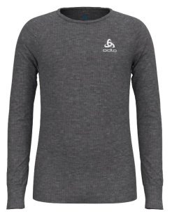 BL TOP CREW NECK L/S ACTIVE WARM ECO KID - ODLO STEEL GREY MELANGE