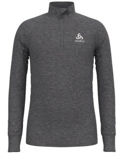 BL TOP TURTLE NECK L/S HALF ZIP ACTIVE W - ODLO STEEL GREY MELANGE