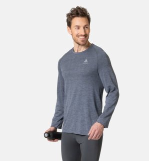 T/SHIRT CREW NECK L/S ESSENTIAL SEAMLESS - FOLKSTONE GRAY MELANGE