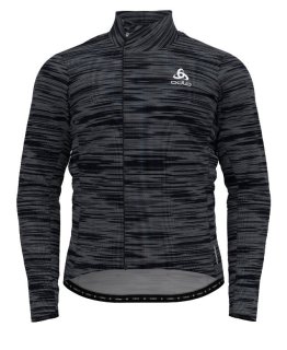 MID LAYER FULL ZIP ZEROWEIGHT CERAMIWARM - ODLO GRAPHITE GREY / BLACK