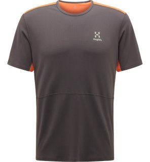 LIM CROWN TEE - MAGNETITE/FLAME ORANGE