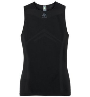 SUW TOP CREW NECK SINGLET BREATHE - BLACK
