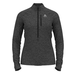 MID LAYER 1/2 ZIP TENCIA - DARK GREY MELANGE