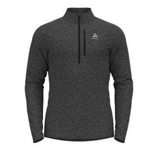 MID LAYER 1/2 ZIP TENCIA - DARK GREY MELANGE