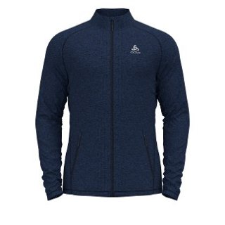 MIDLAYER FULL ZIP FLI - ESTATE BLUE / DARK SAPPHIRE MELANGE