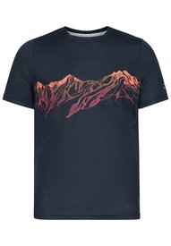 T/SHIRT S/S CREW NECK F/DRY PRINT - DARK SAPPHIRE / GRAPHIC SS22