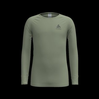 BL TOP CREW NECK L/S ACTIVE WARM ECO KID - MATTE GREEN